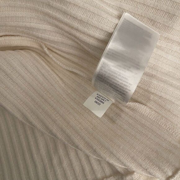 Old Navy Cardigan Women's Large Cream Ribbed Single Button Sweater Cottage - Picture 10 of 10